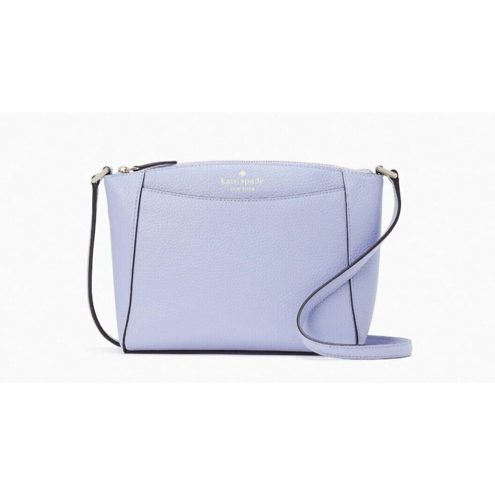 New Kate Spade Monica Pebbled Leather Crossbody Viola Flower